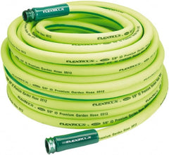 Legacy - 100' Long Garden Hose - 5/8" Diam, 3/4" GHT, Hybrid Polymer, 150 psi, All Season, Green - Exact Tooling