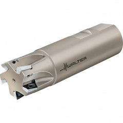 Walter - 25mm Cut Diam, 10mm Max Depth of Cut, 25mm Shank Diam, 200mm OAL, Indexable Square Shoulder End Mill - Multiple Insert Styles, Cylindrical Shank, 90° Lead Angle, Through Coolant, Series Xtra-tec - Exact Tooling