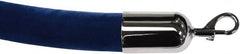 Tensator - 8' Long x 2" Wide Velour Rope - Blue - Exact Tooling