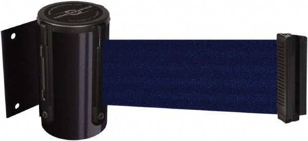 Tensator - 4" High x 2" Long x 3" Wide Barricade Tape Dispenser - Steel, Black Powdercoat Finish, Black, Use with Tensabarrier - Exact Tooling