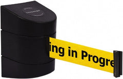 Tensator - 5" High x 3" Long x 3" Wide Barricade Tape Dispenser - Steel, Black Powdercoat Finish, Black, Use with Tensabarrier - Exact Tooling