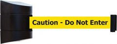 Tensator - 5" High x 3" Long x 3" Wide Barricade Tape Dispenser - Steel, Black Powdercoat Finish, Black, Use with Tensabarrier - Exact Tooling