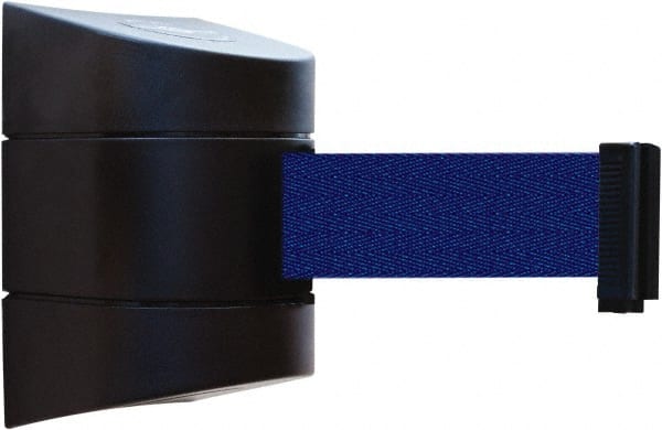 Tensator - 5" High x 3" Long x 3" Wide Barricade Tape Dispenser - Steel, Black Powdercoat Finish, Black, Use with Tensabarrier - Exact Tooling