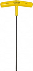 Bondhus - 3/16" Hex, T-Handle Cushion Grip, Hex Key - 9" OAL, Protanium High Torque Steel, Inch System of Measurement - Exact Tooling