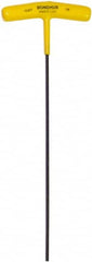 Bondhus - 1/8" Hex, T-Handle Cushion Grip, Hex Key - 9" OAL, Protanium High Torque Steel, Inch System of Measurement - Exact Tooling