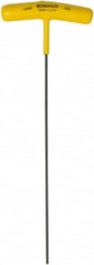 Bondhus - 3/32" Hex, T-Handle Cushion Grip, Hex Key - 9" OAL, Protanium High Torque Steel, Inch System of Measurement - Exact Tooling