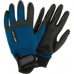 Ansell - Size XL, ANSI Cut Lvl A3, Abrasion Lvl 3, Cut Resistant Gloves - Palm Coated, Black/Blue - Exact Tooling