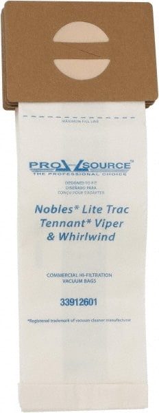 PRO-SOURCE - Meltblown Polypropylene & Paper Vacuum Bag - For Nobles Lite Trac, Tennant Viper & Whirlwind, Blue Star 16 Dual Motor Vac & V-HDU-14 - Exact Tooling