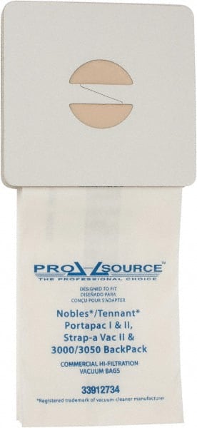 PRO-SOURCE - Meltblown Polypropylene & Paper Vacuum Bag - For Nobles Portapac I & II / Nobles Strap-A-Vac II/Tennant 3000/3050 Backpacks - Exact Tooling