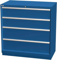 LISTA - 4 Drawer, Modular Storage Cabinet - Steel, 40-1/4" Wide x 22-1/2" Deep x 41-3/4" High, Blue - Exact Tooling
