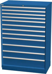 LISTA - 12 Drawer, Modular Storage Cabinet - Steel, 40-1/4" Wide x 22-1/2" Deep x 59-1/2" High, Blue - Exact Tooling