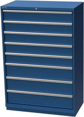 LISTA - 8 Drawer, Modular Storage Cabinet - Steel, 40-1/4" Wide x 22-1/2" Deep x 59-1/2" High, Blue - Exact Tooling