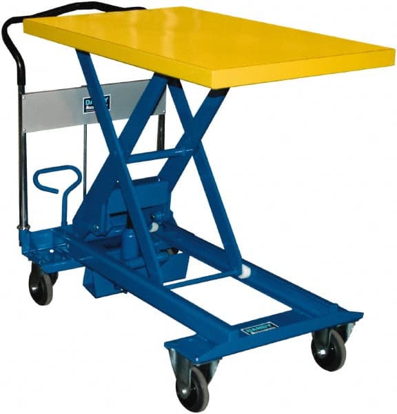 Southworth - 1,100 Lb Capacity Portable Foot-Operated Scissor Lift Table - 11.8" to 36-3/5" Lift Height, 35.81" Platform Length x 23.6" Platform Width - Exact Tooling