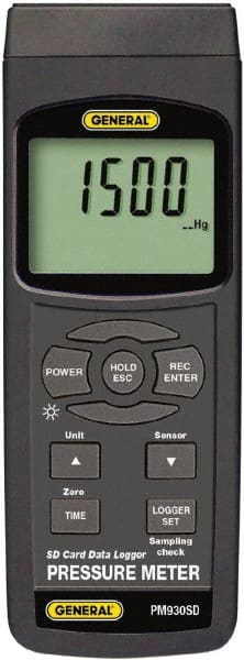 General - 400 bar Max Max psi, 0.5% Accuracy, Female Thread Differential Pressure Manometer - 1/2 Inch Thread, 2 Maximum PSI, 400 Inch Water Column, Low Differential Pressure Switches - Exact Tooling