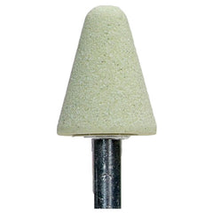 ‎3/4″ × 1-1/8″ 1/4″ Spindle Quantum Mounted Point A5 80 Grit - Exact Tooling