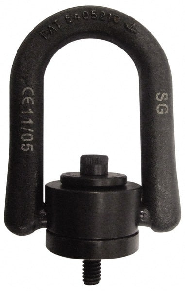 CM - 4,000 Lbs. Load Capacity, 3-1/2 Inch Wide x 5.31 Inch High x 1 Inch Opening, Extra Duty Hoist Ring - 5/8-11 Thread Size, 1 Inch Thread Length, 3/4 Inch Bail Diameter, 60 Ft./Lbs. Torque Load - Exact Tooling