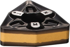 Iscar - WNMG433 TNM Grade IC8250 Carbide Turning Insert - TiCN/Al2O3/TiN Finish, 80° Trigon, 1/2" Inscr Circle, 3/16" Thick, 3/64" Corner Radius - Exact Tooling