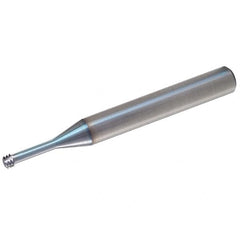 Vargus - M8x1.25 MJ, 6.5mm Cutting Diam, 3 Flute, Solid Carbide Helical Flute Thread Mill - Internal Thread, 3.75mm LOC, 63mm OAL, 8mm Shank Diam - Exact Tooling