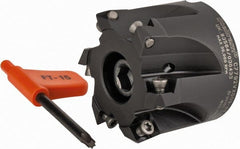 Kennametal - 2" Cut Diam, 0.059" Max Depth, 3/4" Arbor Hole, 6 Inserts, XD 09 Insert Style, Indexable Copy Face Mill - C7792VXD09-A2.00Z06R Cutter Style, 1.574" High, Through Coolant, Series 7792 - Exact Tooling