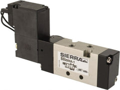 ARO/Ingersoll-Rand - 10-32" Inlet, Solenoid Actuator, Spring Return, 2 Position, Body Ported Solenoid Air Valve - 120 VAC Input, 1/4 CV, 4 Way, 115 psi, 122° Max Temp - Exact Tooling