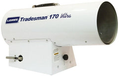 LB White - 125,000 to 170,000 BTU Rating, Natural Gas Forced Air Heater - 4,000 Sq Ft Max Heating Area, 0.2 oz Capacity, Fuel with Natural Gas - Exact Tooling