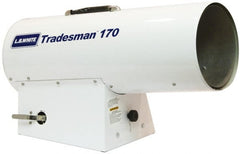LB White - 125,000 to 170,000 BTU Rating, Propane Forced Air Heater with Thermostat - 4,000 Sq Ft Max Heating Area, 100 Lb Capacity, Fuel with Propane - Exact Tooling