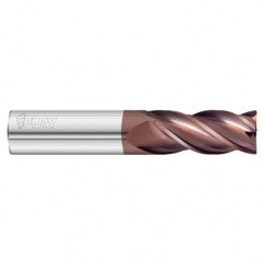 25mm Dia. x 125mm Overall Length 4-Flute 3mm C/R Solid Carbide SE End Mill-Round Shank-Center Cut-FC20 - Exact Tooling
