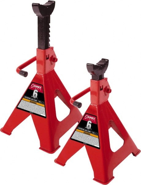Sunex Tools - 6 Ton Load Capacity Ratcheting Jack Stand - 15-3/4 to 24" High, 11-1/2" Base Width - Exact Tooling