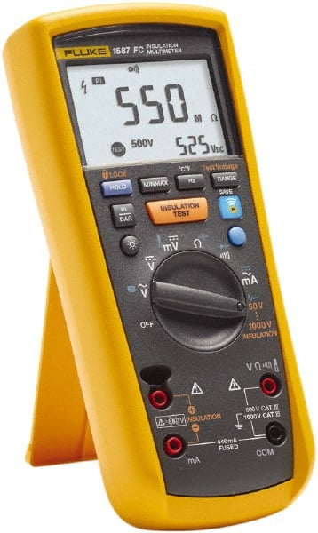 Fluke - 7 Piece, Digital Multimeter Kit - 1,000 Volt Max - Exact Tooling