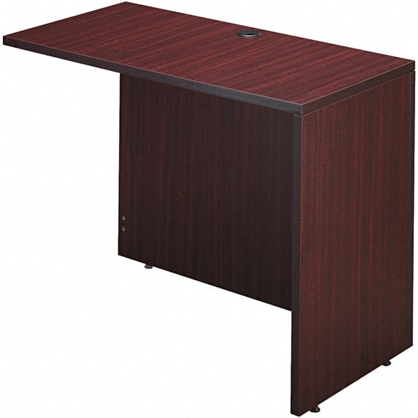 ALERA - Woodgrain Laminate Return/Bridge Shell Desk - 42" Wide x 23-5/8" Deep x 29-5/8" High, Mahogany - Exact Tooling