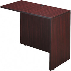 ALERA - Woodgrain Laminate Return/Bridge Shell Desk - 42" Wide x 23-5/8" Deep x 29-5/8" High, Mahogany - Exact Tooling