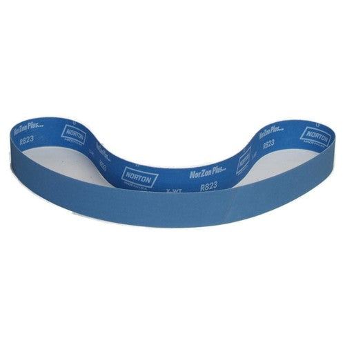 2″ × 48″ NorZon Plus R821 Narrow Belt 40 Grit Zirconia Alumina - Exact Tooling
