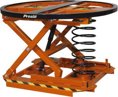 Presto Lifts - 4,500 Lb Capacity Steel Leveler - 43-5/8" Diam x 28" High - Exact Tooling