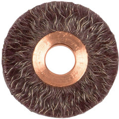 2″ Polyflex Encapsulated Small Diameter Crimped Wire Wheel, .014″ Steel Fill, 1/2″ Arbor Hole - Exact Tooling