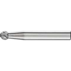 PFERD - SD-1, 1/4" Cut Diam, 1/4" Shank Diam, Carbide Inox Cut Ball Burr - Exact Tooling