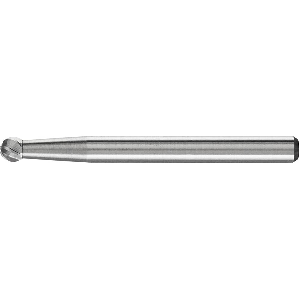 PFERD - SD-42, 1/8" Cut Diam, 1/8" Shank Diam, Carbide Inox Cut Ball Burr - Exact Tooling