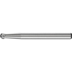 PFERD - SD-42, 1/8" Cut Diam, 1/8" Shank Diam, Carbide Inox Cut Ball Burr - Exact Tooling