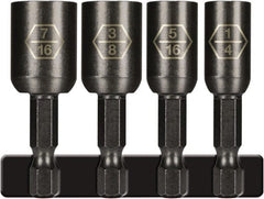 Montana - 4 Piece, Magnetic Nutsetter - 1/4" Drive - Exact Tooling