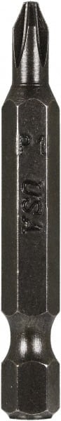 Montana - #1 Phillips Screwdriver Bit - 1/4" Hex Drive, 2" OAL - Exact Tooling