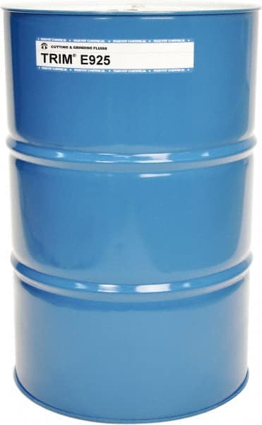 Master Fluid Solutions - Trim E925, 54 Gal Drum Emulsion Fluid - Water Soluble, For Cutting, Drilling, Sawing, Grinding - Exact Tooling