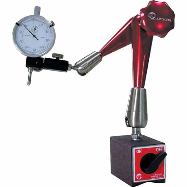 Techniks - Magnetic Indicator Bases Base Length (Inch): 2-3/8 Base Width (Inch): 2 - Exact Tooling