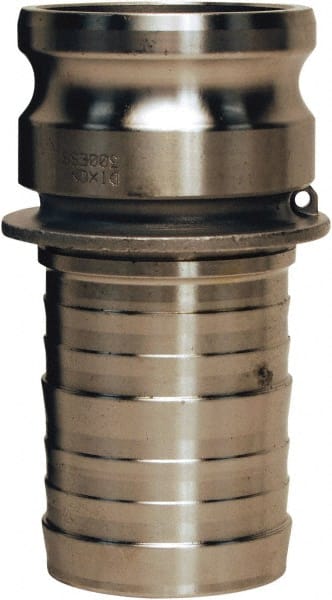 Dixon Valve & Coupling - 6" Stainless Steel Cam & Groove Suction & Discharge Hose Male Adapter Hose Shank - Part E, 75 Max psi - Exact Tooling