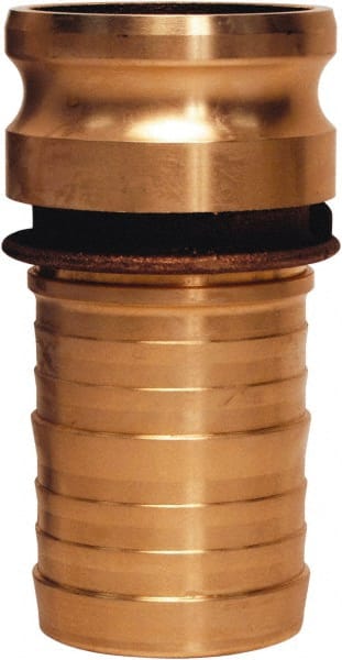 Dixon Valve & Coupling - 1-1/2" Brass Cam & Groove Suction & Discharge Hose Male Adapter Hose Shank - Part E, 250 Max psi - Exact Tooling
