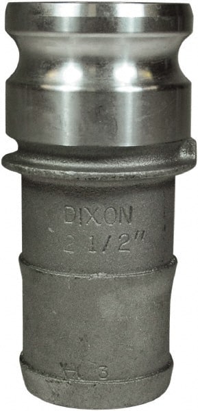 Dixon Valve & Coupling - 2-1/2" Aluminum Cam & Groove Suction & Discharge Hose Male Adapter Hose Shank - Part E, 150 Max psi - Exact Tooling