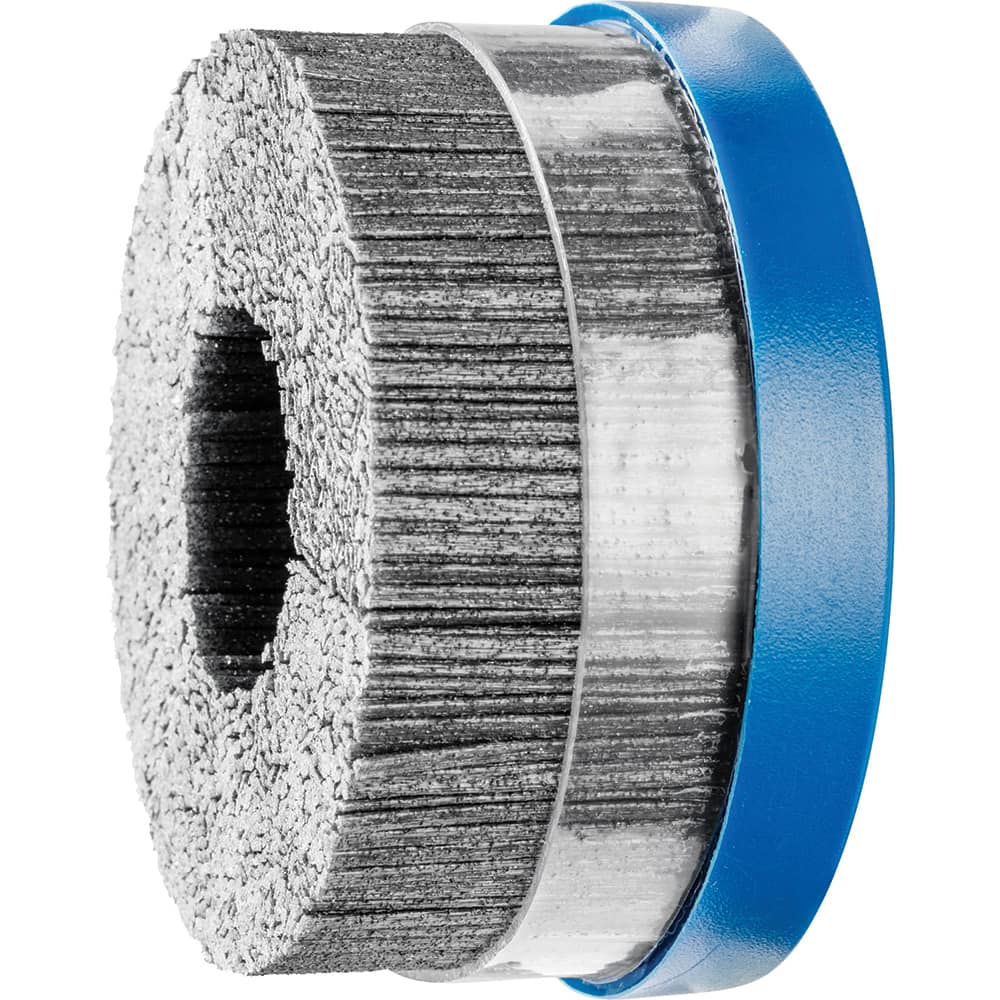 PFERD - Disc Brushes; Outside Diameter (Inch): 4 ; Grit: 80 ; Abrasive Material: Silicon Carbide ; Brush Type: Crimped ; Connector Type: Arbor ; Arbor Hole Size (Inch): 7/8 - Exact Tooling