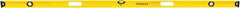 Stanley - Magnetic 78" Long 3 Vial I-Beam Level - Aluminum, Yellow, 1 Level & 2 Plumb Vials - Exact Tooling