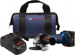 Bosch - 4" Wheel Diam, 10,000 RPM, Corded Angle & Disc Grinder - 5/8-11 Spindle, 18 Volts - Exact Tooling