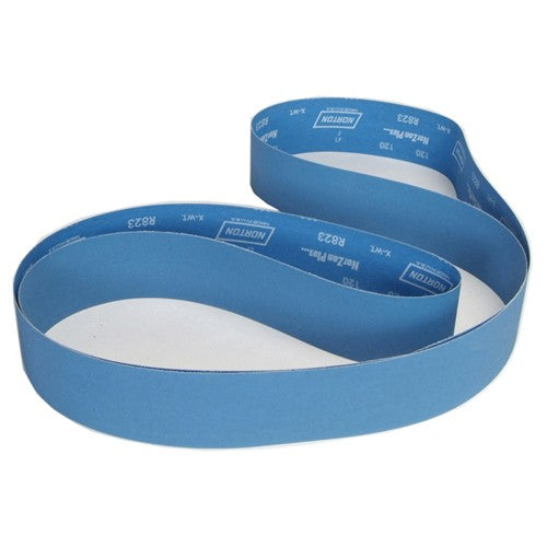 3″ × 132″ NorZon Plus R823 Narrow Belt 100 Grit Zirconia Alumina - Exact Tooling