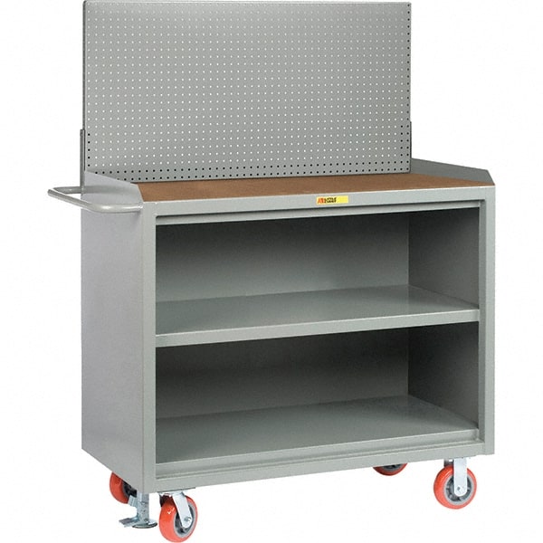Little Giant - 3,600 Lb Capacity Mobile Service Bench - 53" Wide x 24" Deep x 43" High, Steel, Gray - Exact Tooling