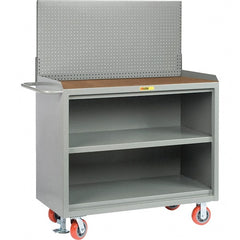 Little Giant - 3,600 Lb Capacity Mobile Service Bench - 41" Wide x 24" Deep x 43" High, Steel, Gray - Exact Tooling